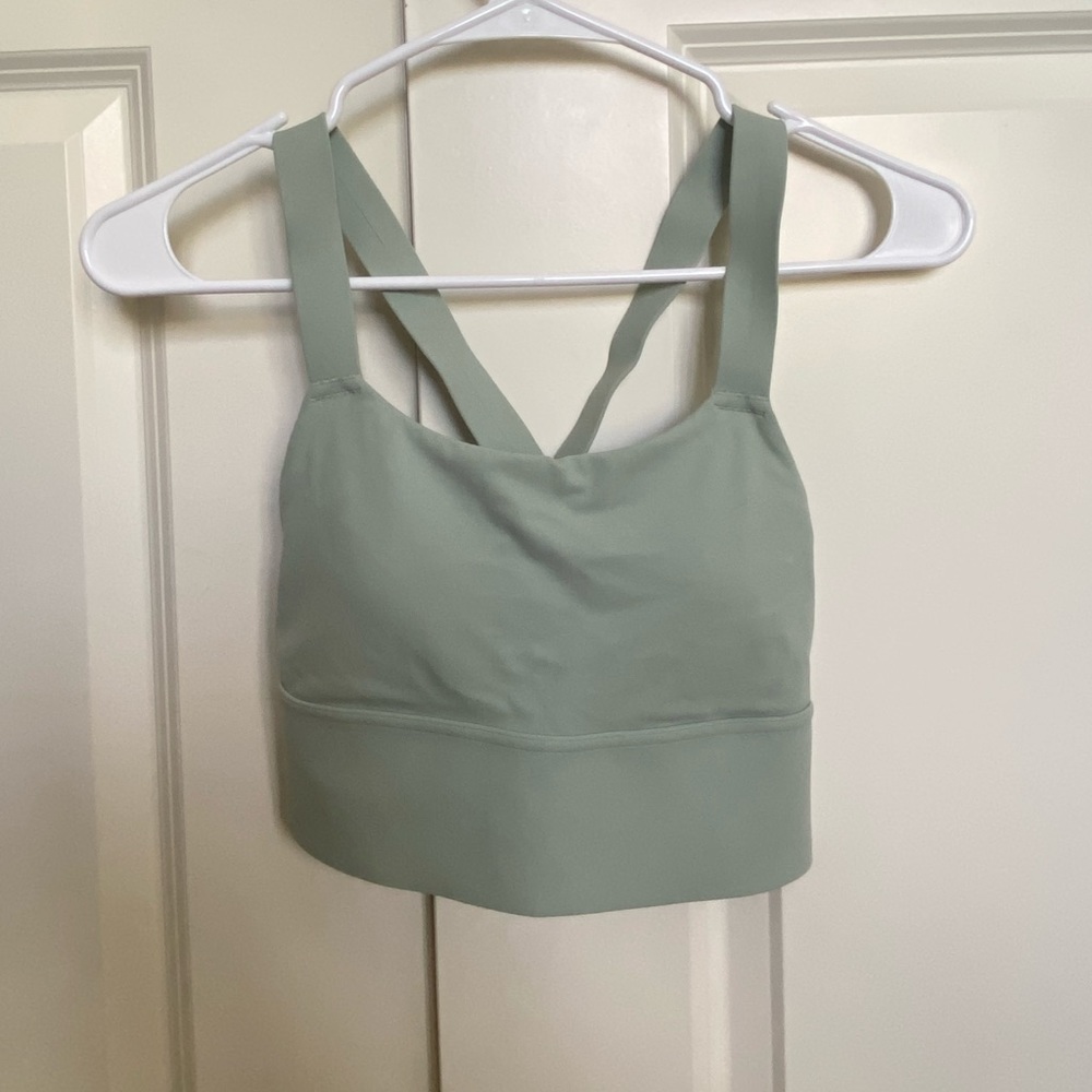 Athleta light green sports bra